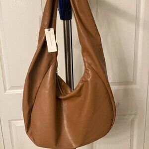 Timmie Faux-Leather Slouchy Shoulder Bag